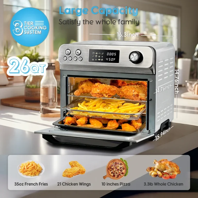 HYSapientia Air Fryer Oven 26QT 10-In-1 With Rotisserie